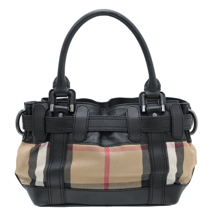 Burberry Bicolor Housecheck Beaton Bag