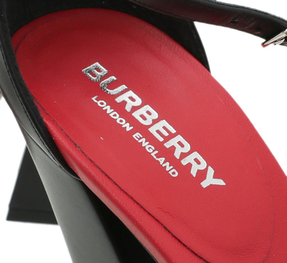 Burberry Bicolor Hove Ankle Strap Sandals 36