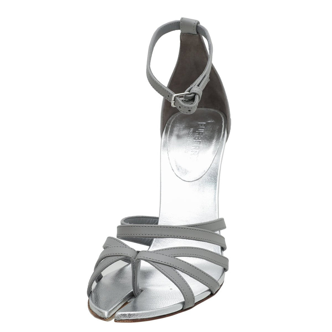 Burberry Bicolor Hove Thong Split-Toe Sandals 38