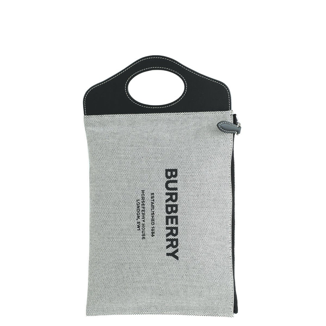 Burberry Bicolor Logo Pocket Handle Pouch