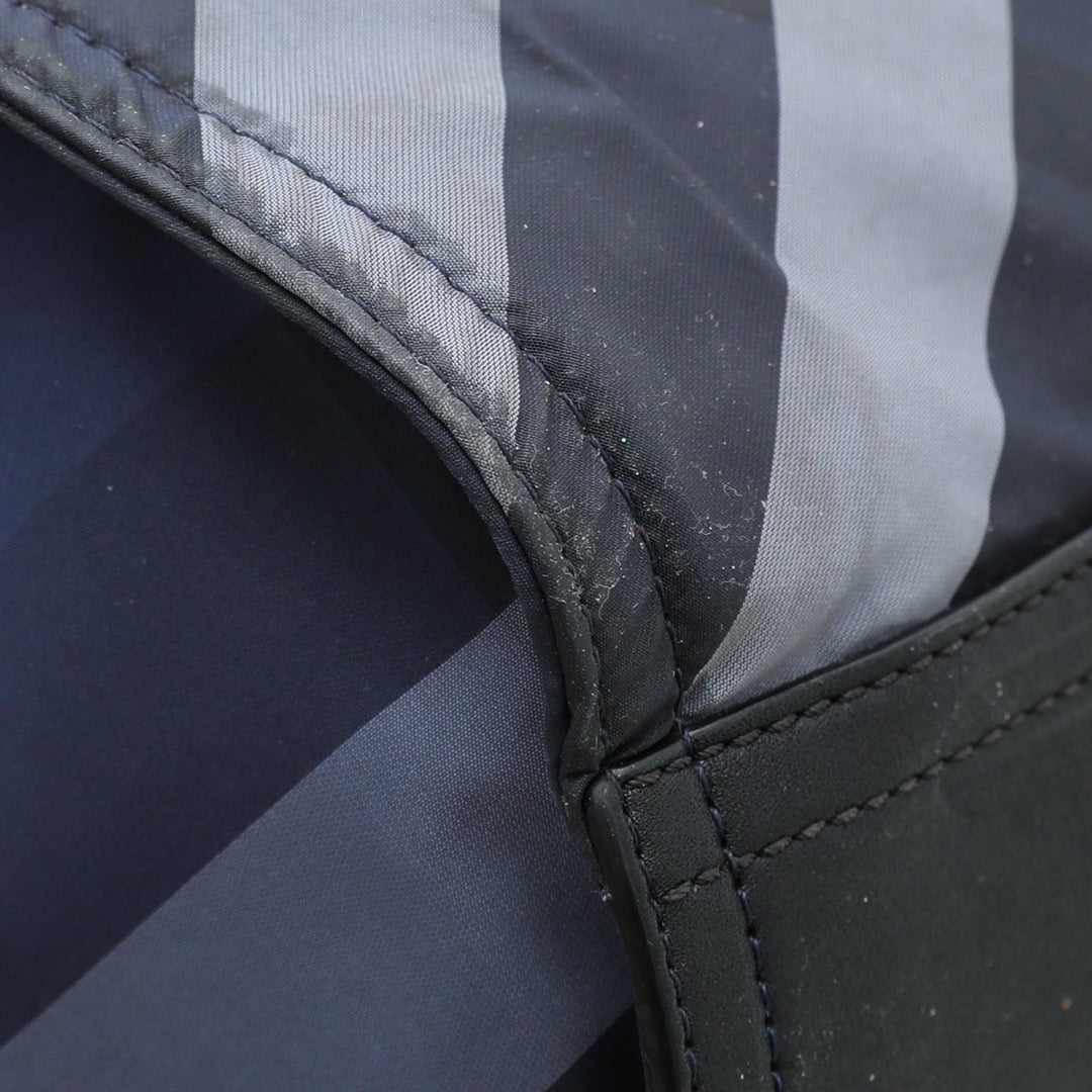Burberry Bicolor Nova Check Buckleigh Packable Tote Bag