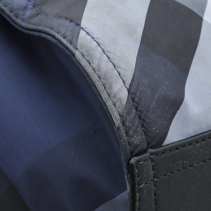 Burberry Bicolor Nova Check Buckleigh Packable Tote Bag