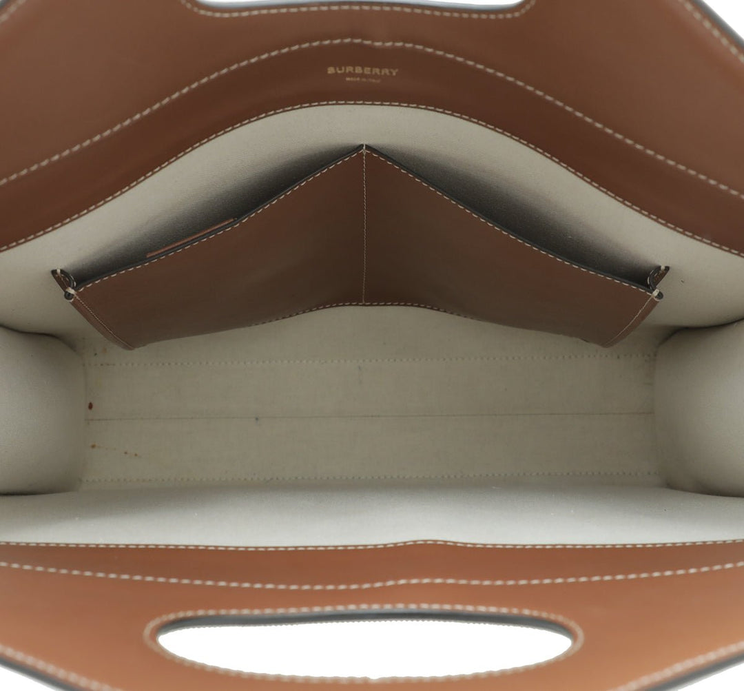 Burberry Bicolor Pocket Tote Medium Bag