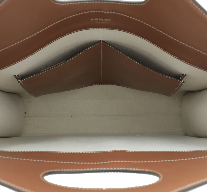 Burberry Bicolor Pocket Tote Medium Bag