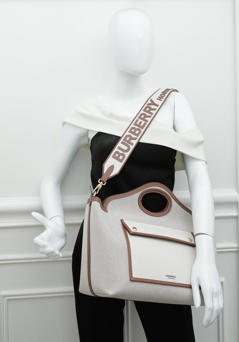 Burberry Bicolor Pocket Toty Bag