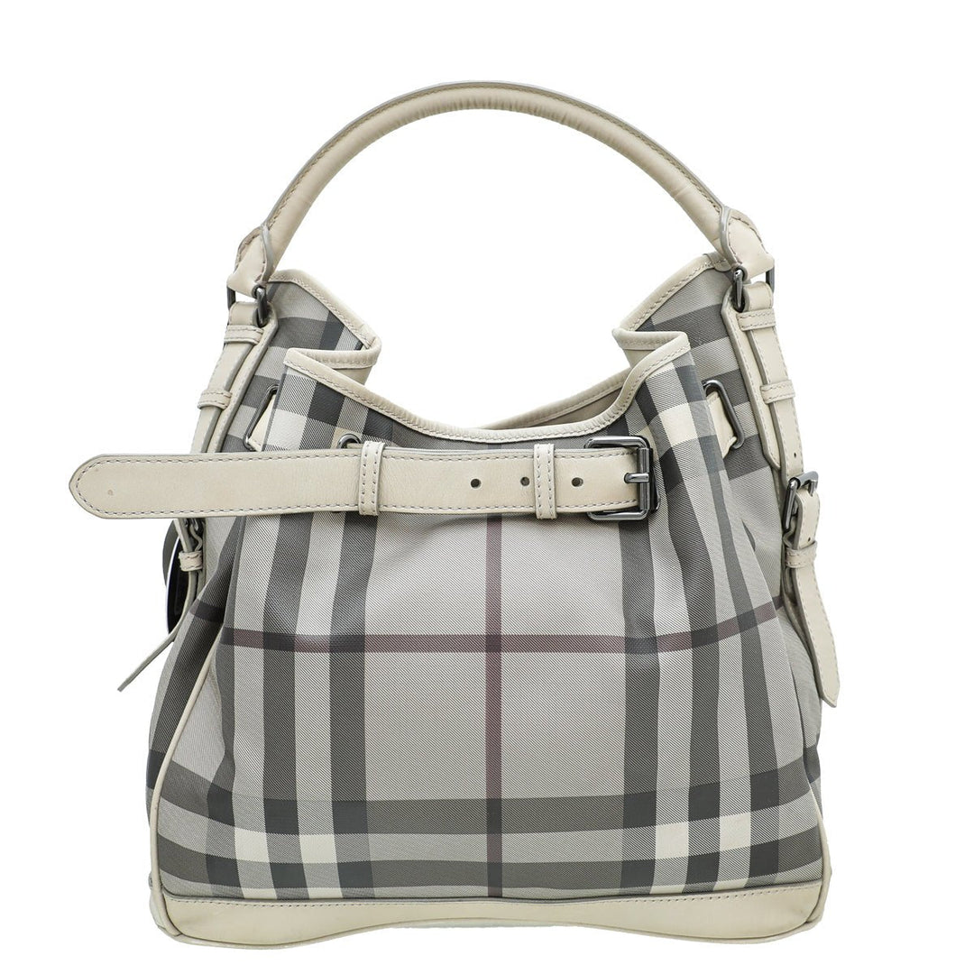 Burberry Bicolor Smoked Check Walden Hobo Medium Bag