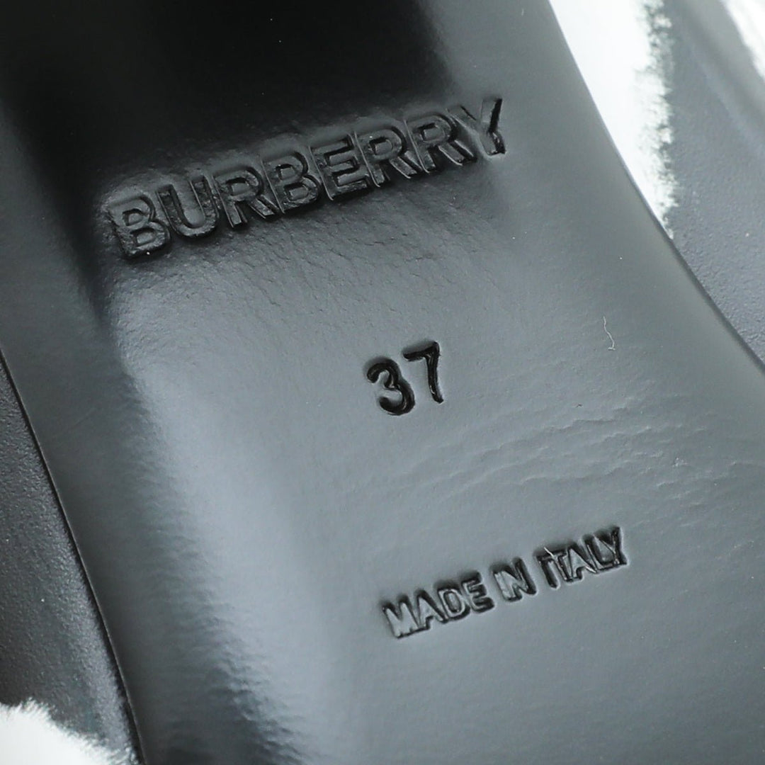 Burberry Bicolor Zebra Print Castlebar Sandal Mules 37