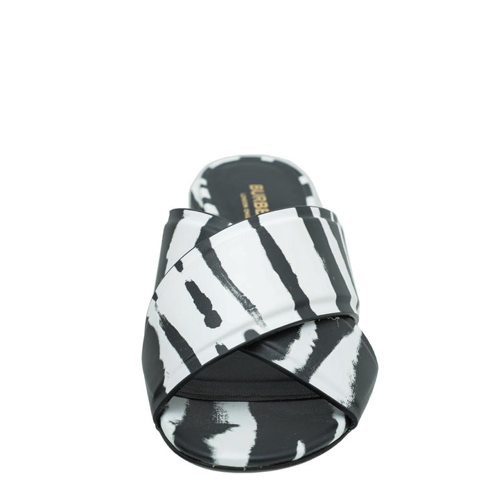 Burberry Bicolor Zebra Print Castlebar Sandal Mules 37
