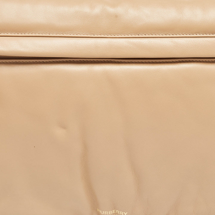 Burberry Beige Leather XL Olympia Shoulder Bag