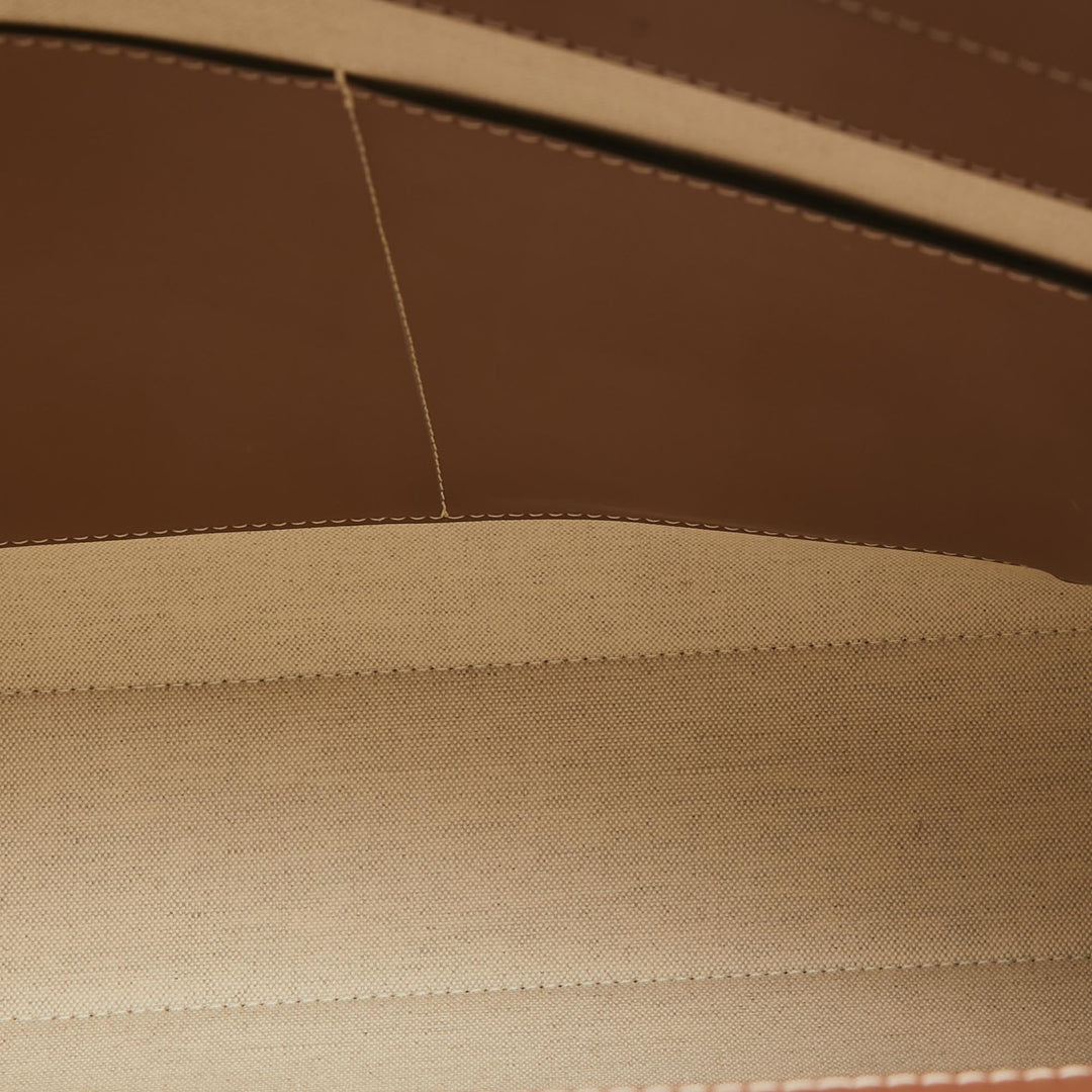 Burberry Beige/Brown Canvas and Leather Medium Pocket Bag