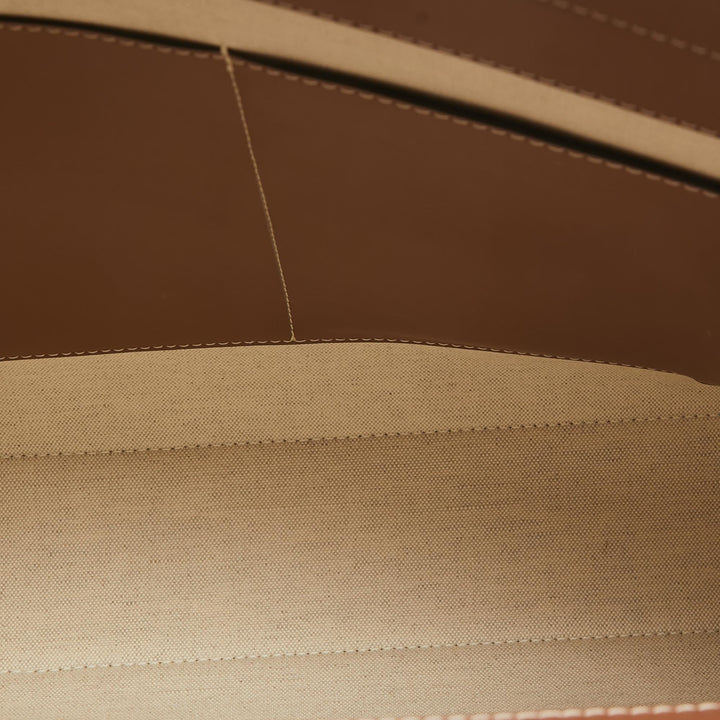 Burberry Beige/Brown Canvas and Leather Medium Pocket Bag