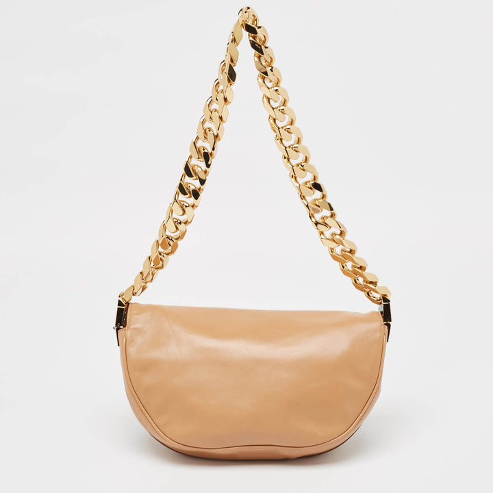 Burberry Beige Soft Leather Small Olympia Bag