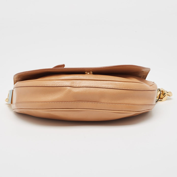 Burberry Beige Soft Leather Small Olympia Bag