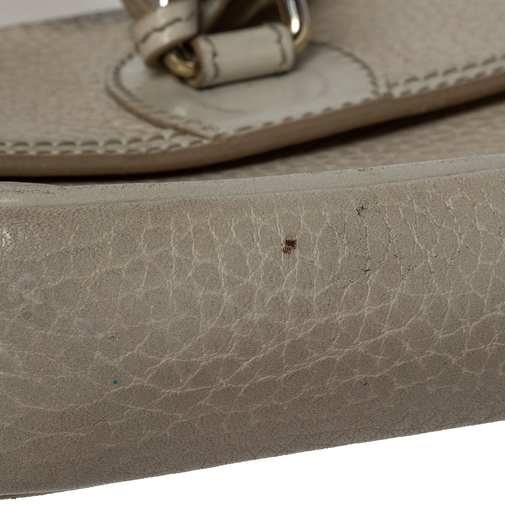 Burberry Beige Leather Tassel Crossbody Bag