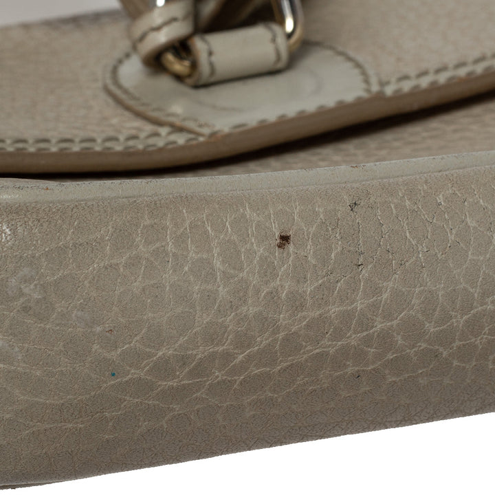 Burberry Beige Leather Tassel Crossbody Bag