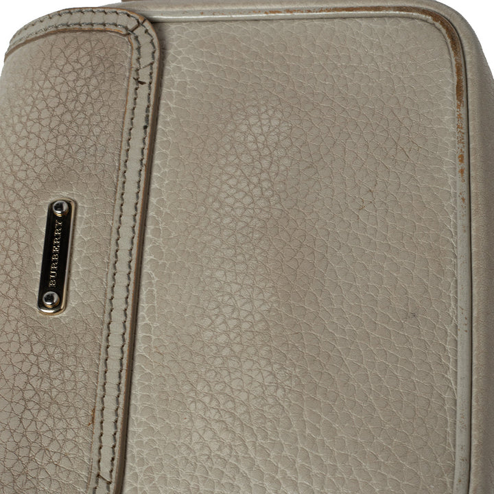 Burberry Beige Leather Tassel Crossbody Bag