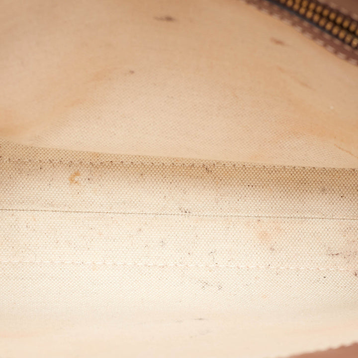 BURBERRY Beige/Brown Canvas and Leather Mini Pocket Tote