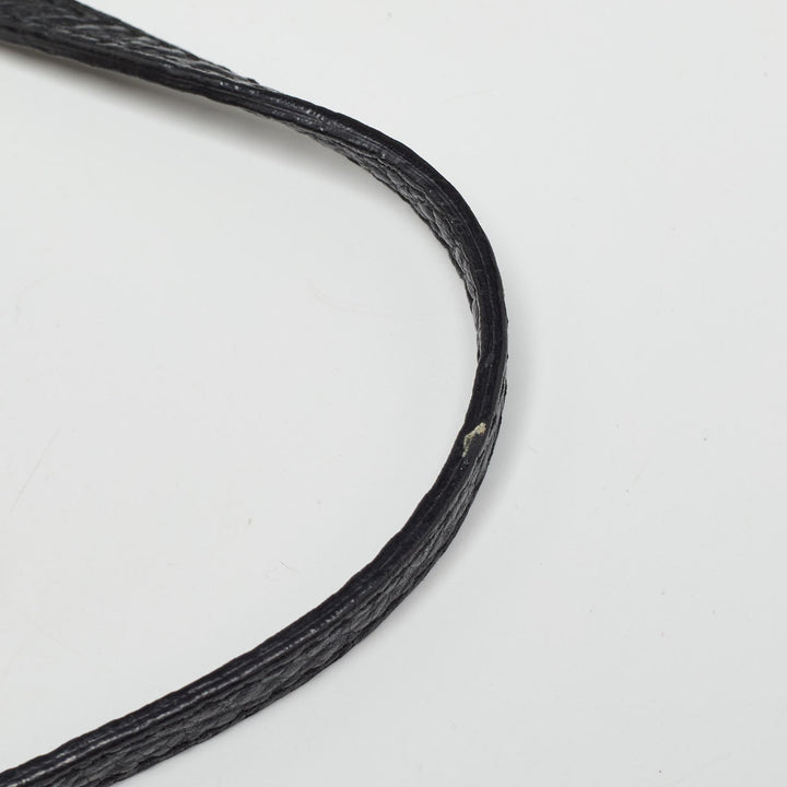 BURBERRY Black House Check Embossed Leather Peyton Crossbody Bag