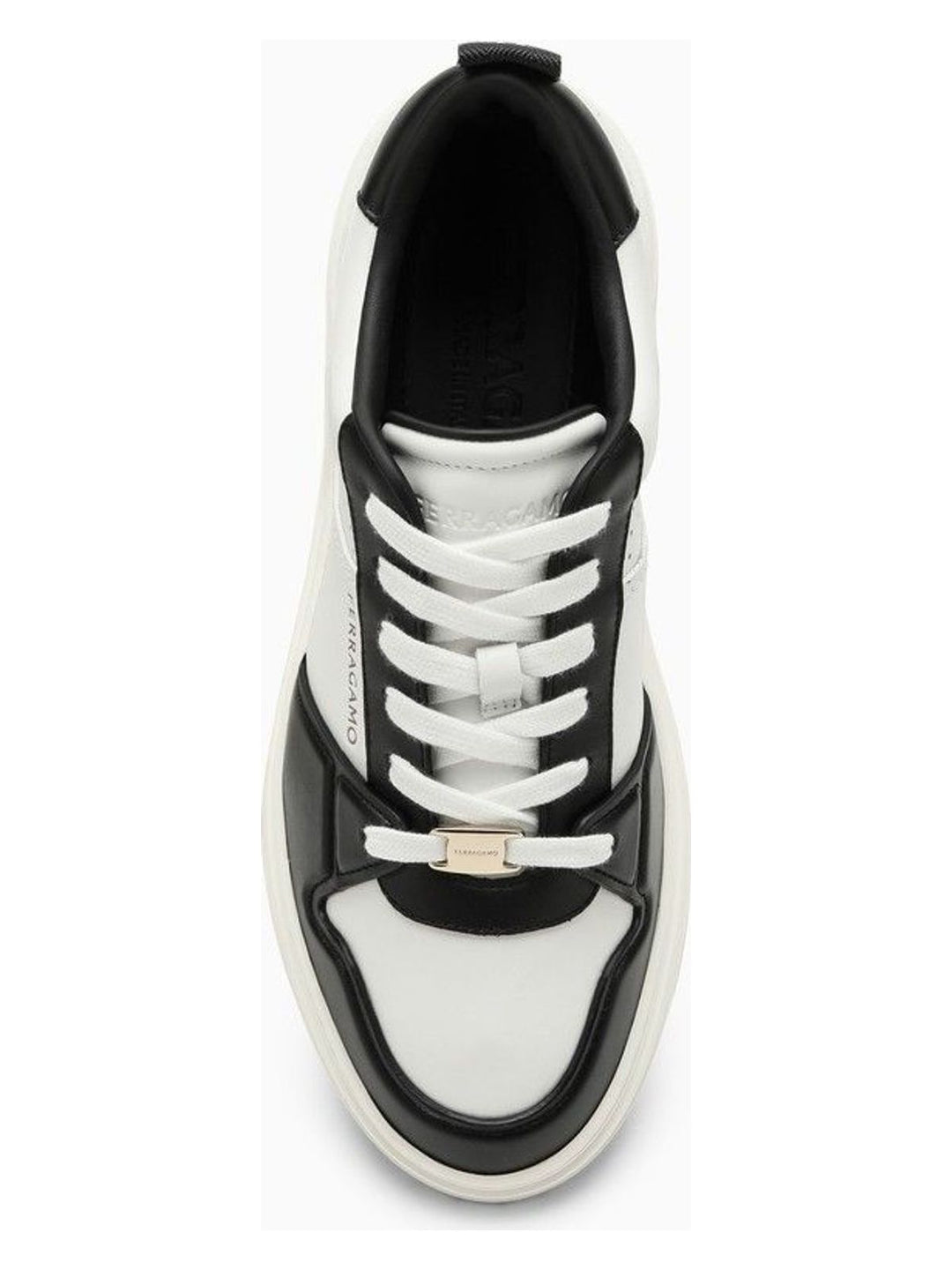 LOW BLACK/WHITE LEATHER TRAINER
