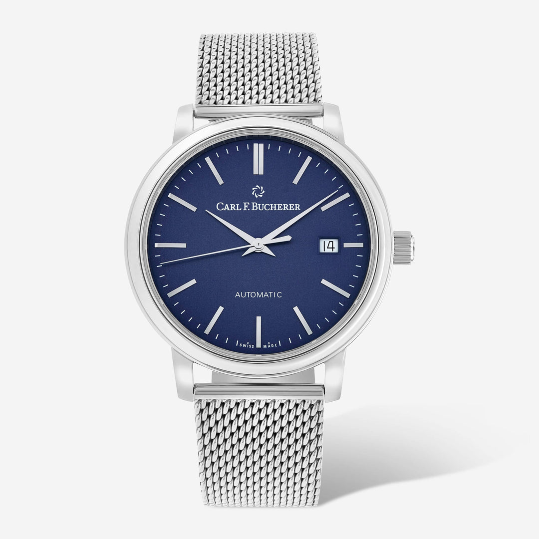 Carl F. Bucherer Adamavi Date Blue Dial Stainless Steel Men's Automatic Watch 00.10314.08.53.21