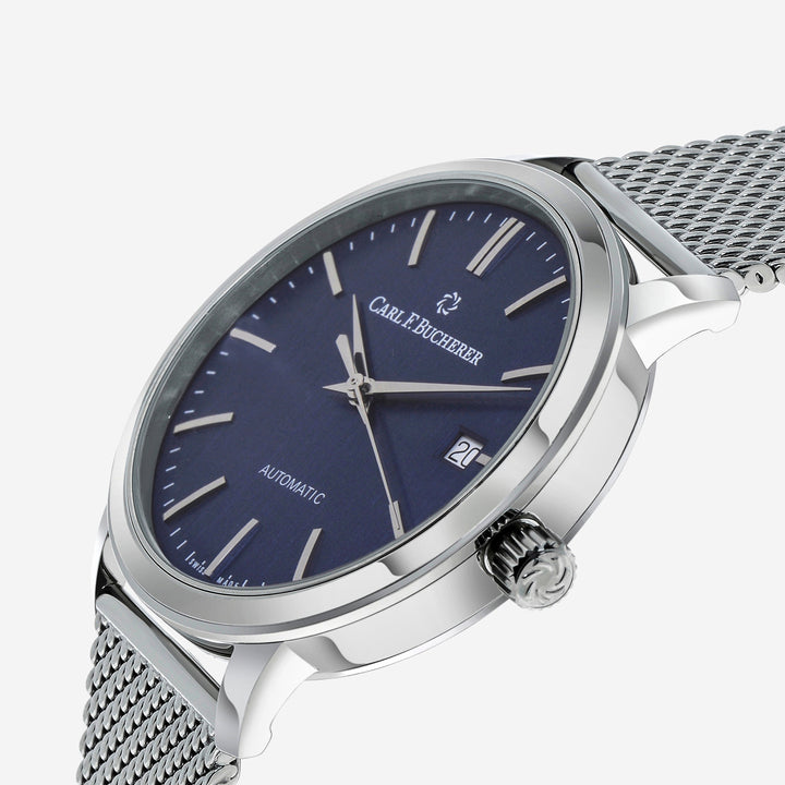 Carl F. Bucherer Adamavi Date Blue Dial Stainless Steel Men's Automatic Watch 00.10314.08.53.21
