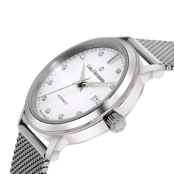 Carl F. Bucherer Adamavi Date Diamond Stainless Steel Women's Automatic Watch 00.10320.08.17.21