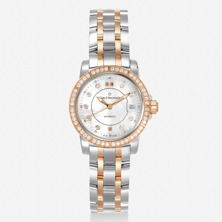 Carl F. Bucherer Diamond Patravi AutoDate Two Tone Automatic Ladies' Watch 00.10621.07.77.31
