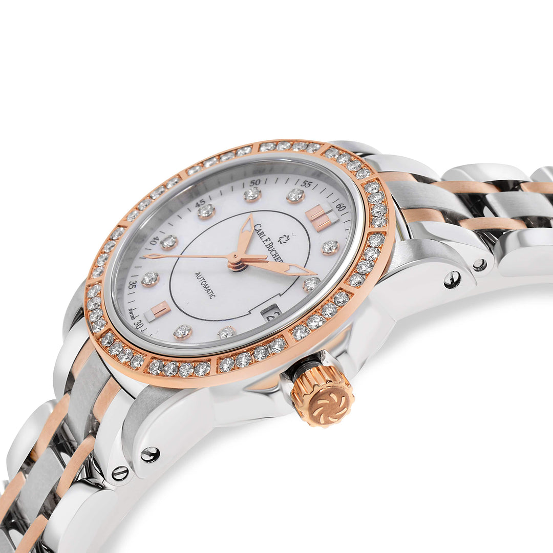 Carl F. Bucherer Diamond Patravi AutoDate Two Tone Automatic Ladies' Watch 00.10621.07.77.31