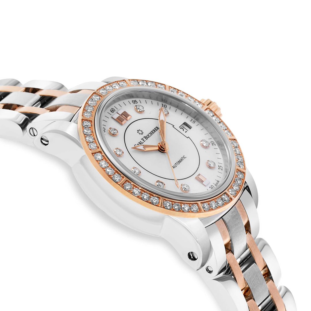 Carl F. Bucherer Diamond Patravi AutoDate Two Tone Automatic Ladies' Watch 00.10621.07.77.31