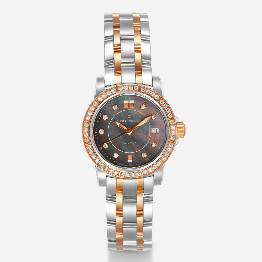Carl F. Bucherer Patravi Diamond AutoDate Two Tone Women's Automatic Watch 00.10621.07.87.31