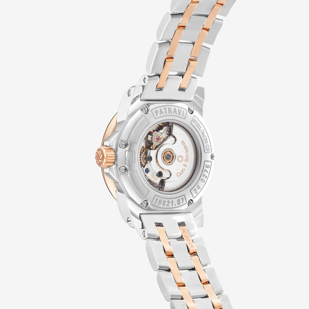 Carl F. Bucherer Patravi Diamond AutoDate Two Tone Women's Automatic Watch 00.10621.07.87.31