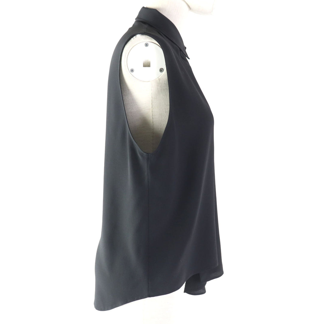 Top Quality Balenciaga Asymmetric Sleeveless Blouse Black