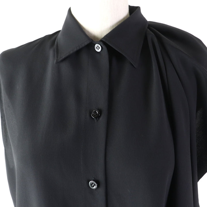 Top Quality Balenciaga Asymmetric Sleeveless Blouse Black