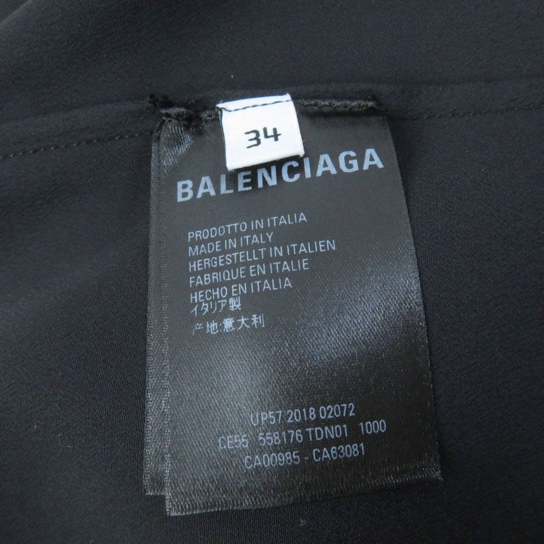 Top Quality Balenciaga Asymmetric Sleeveless Blouse Black