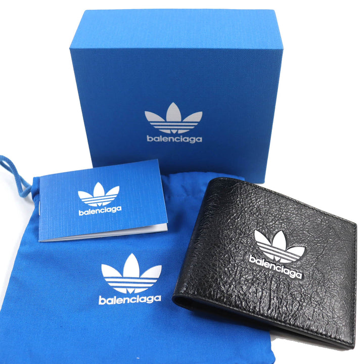 Top Quality Balenciaga Leather Bifold Wallet with Logo
