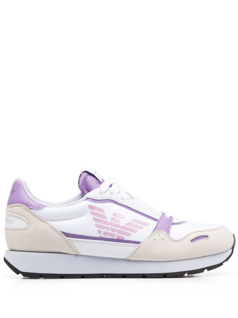 PANELLED LOGO-PRINT DETAIL SNEAKERS