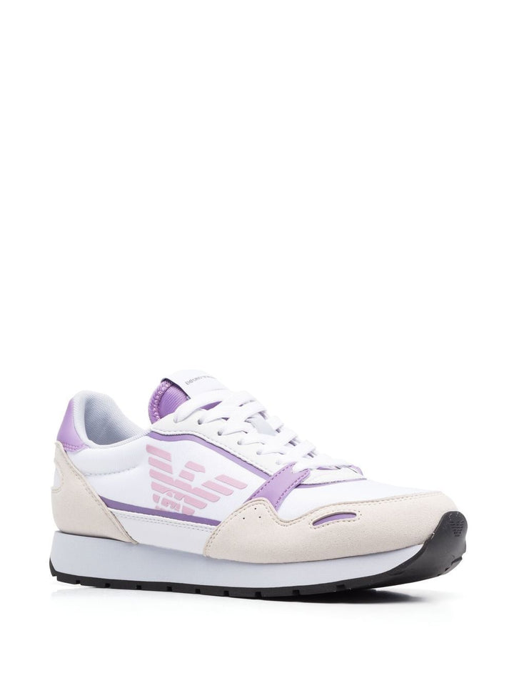 PANELLED LOGO-PRINT DETAIL SNEAKERS