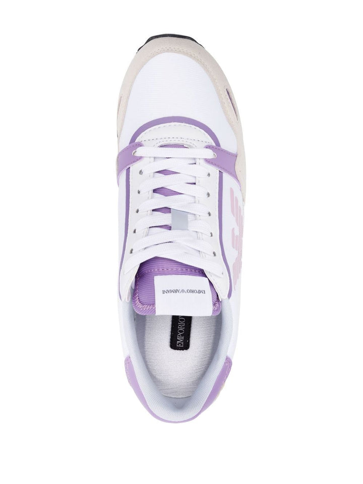 PANELLED LOGO-PRINT DETAIL SNEAKERS