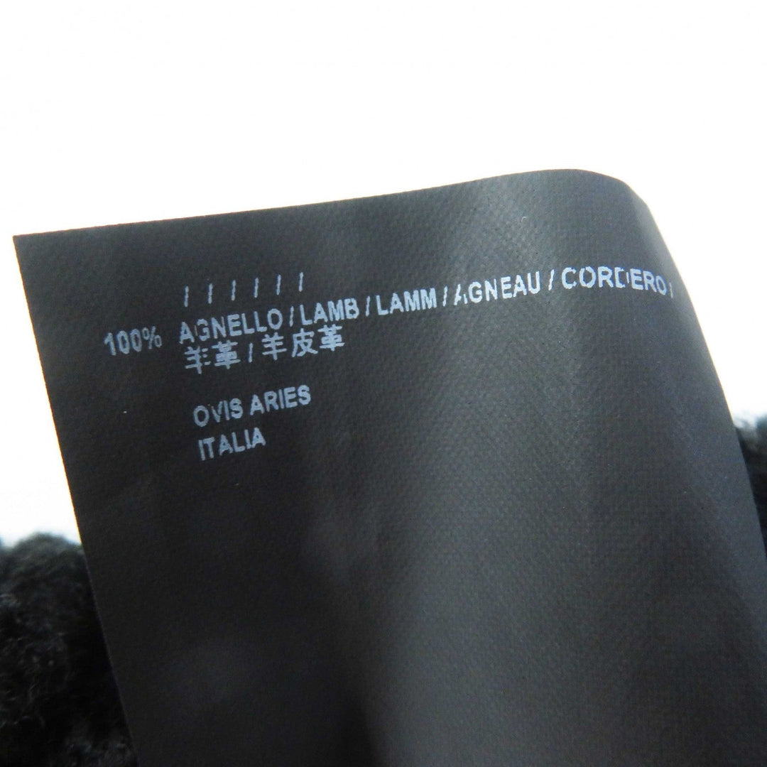 Top Quality Balenciaga Lamb Fur Logo Scarf Black White