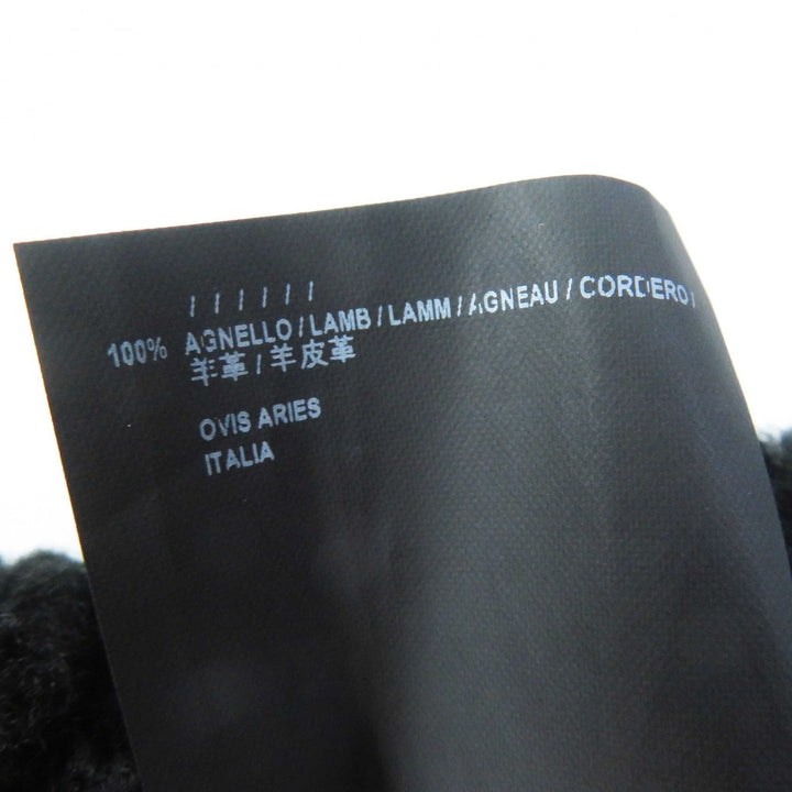 Top Quality Balenciaga Lamb Fur Logo Scarf Black White