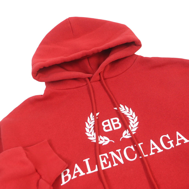 Top Quality Balenciaga Logo Print Oversized Hoodie Red M