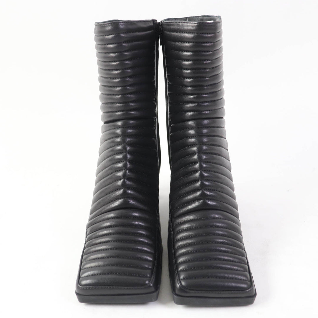 Top Quality Balenciaga Quilted Leather Ankle Boots Black 38