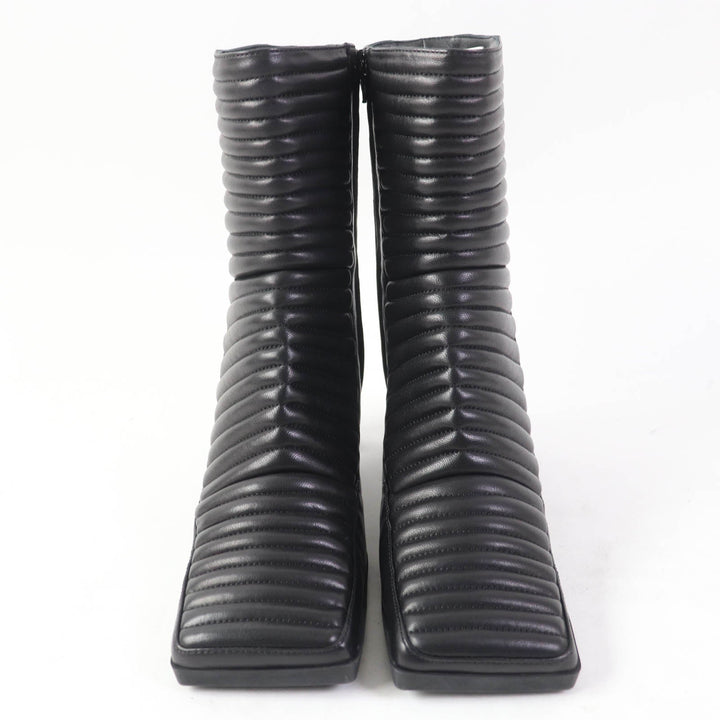 Top Quality Balenciaga Quilted Leather Ankle Boots Black 38