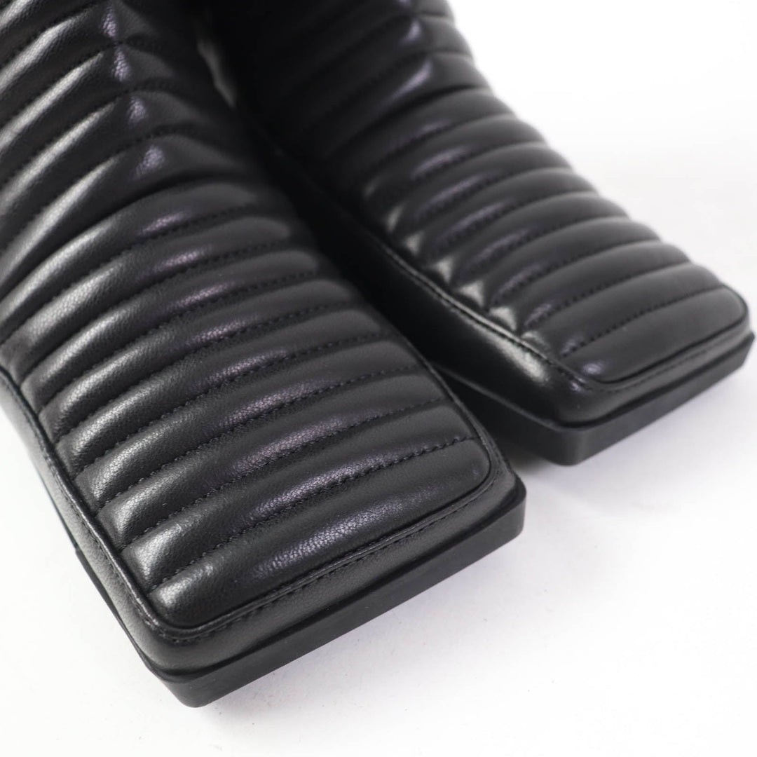 Top Quality Balenciaga Quilted Leather Ankle Boots Black 38