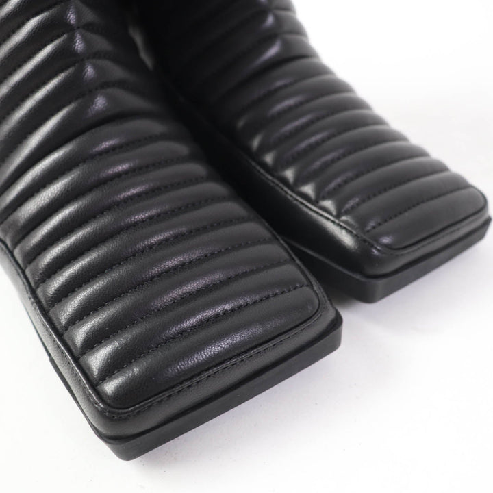 Top Quality Balenciaga Quilted Leather Ankle Boots Black 38