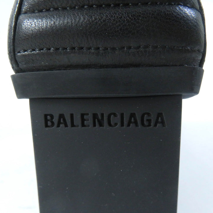 Top Quality Balenciaga Quilted Leather Ankle Boots Black 38