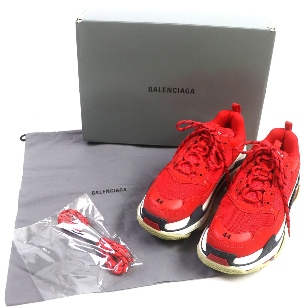 Top Quality Balenciaga Triple S Leather Sneakers Red White Black