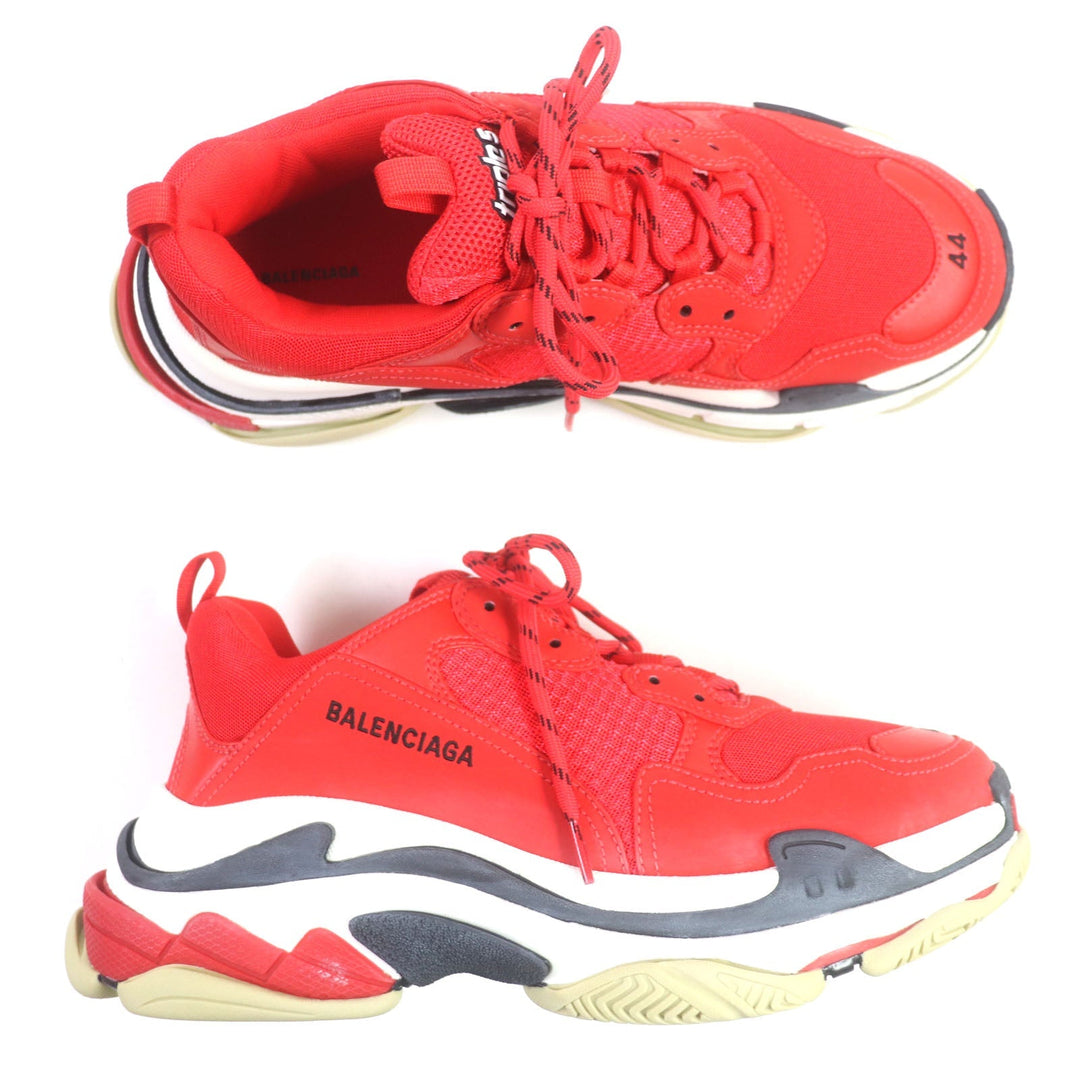 Top Quality Balenciaga Triple S Leather Sneakers Red White Black