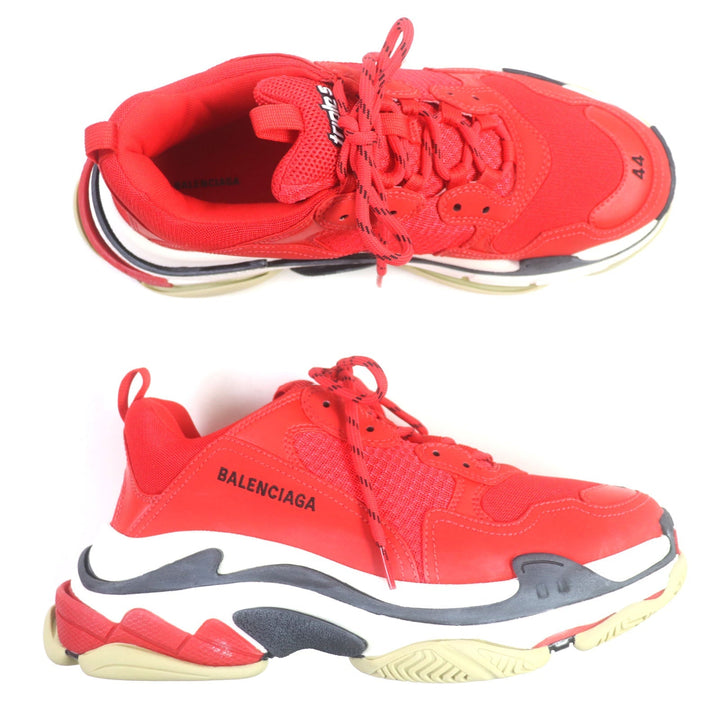 Top Quality Balenciaga Triple S Leather Sneakers Red White Black