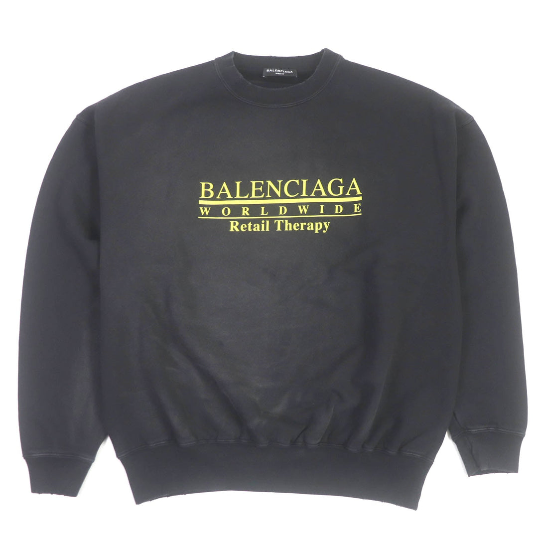 Top Quality Balenciaga Distressed Oversized Sweatshirt XS